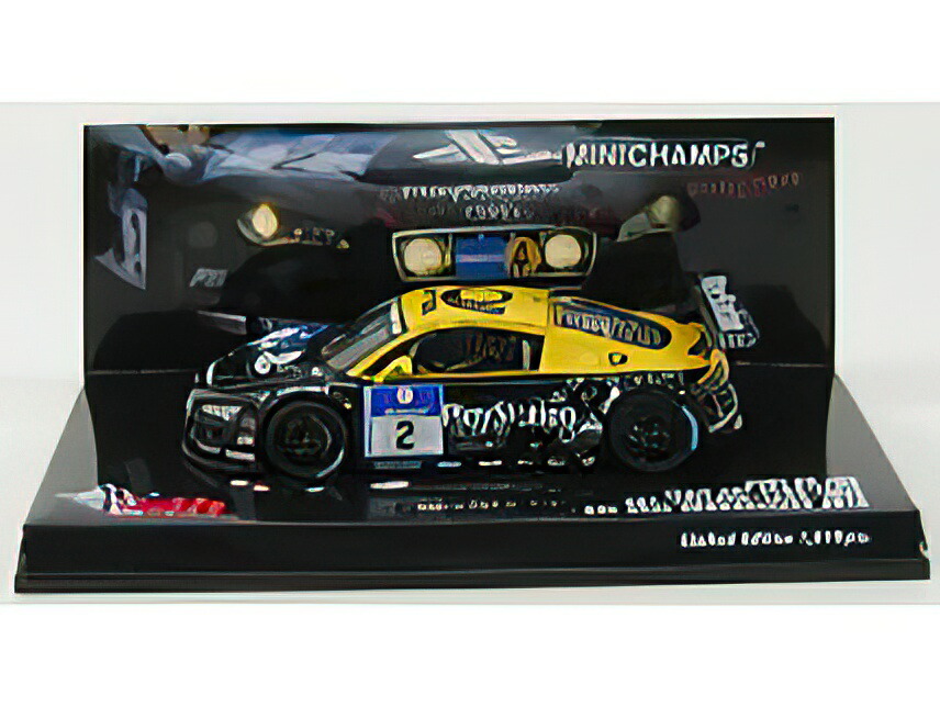 AUDI - R8 LMS N 2 24h ADAC NURBURGRING 2010 ABT - COLLARD - LUHR - MIES - BLACK YELLOW Minichamps 1 43 ミニカー