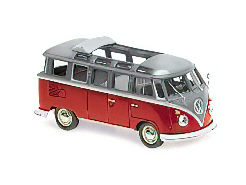 Cararama - 1:43 - Volkswagen T1 Samba Bus avec une remorque
