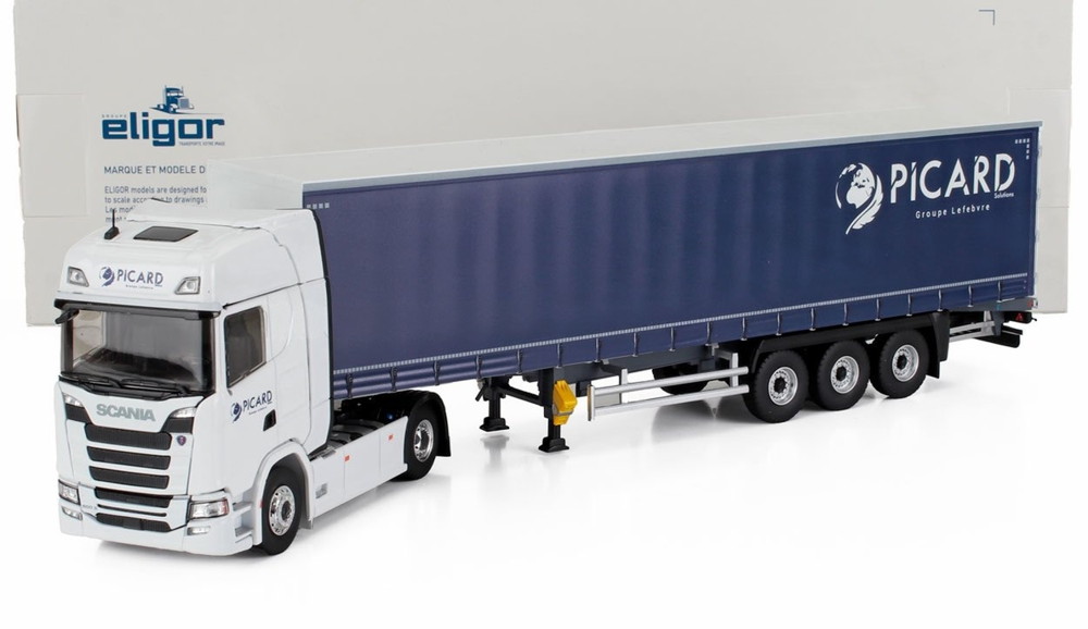 SCANIA S500 TRUCK TELONATO PICARD TRANSPORTS 2021 ホワイト/ブルー/ ELIGOR 1/43 ミニカー｜ラストホビー