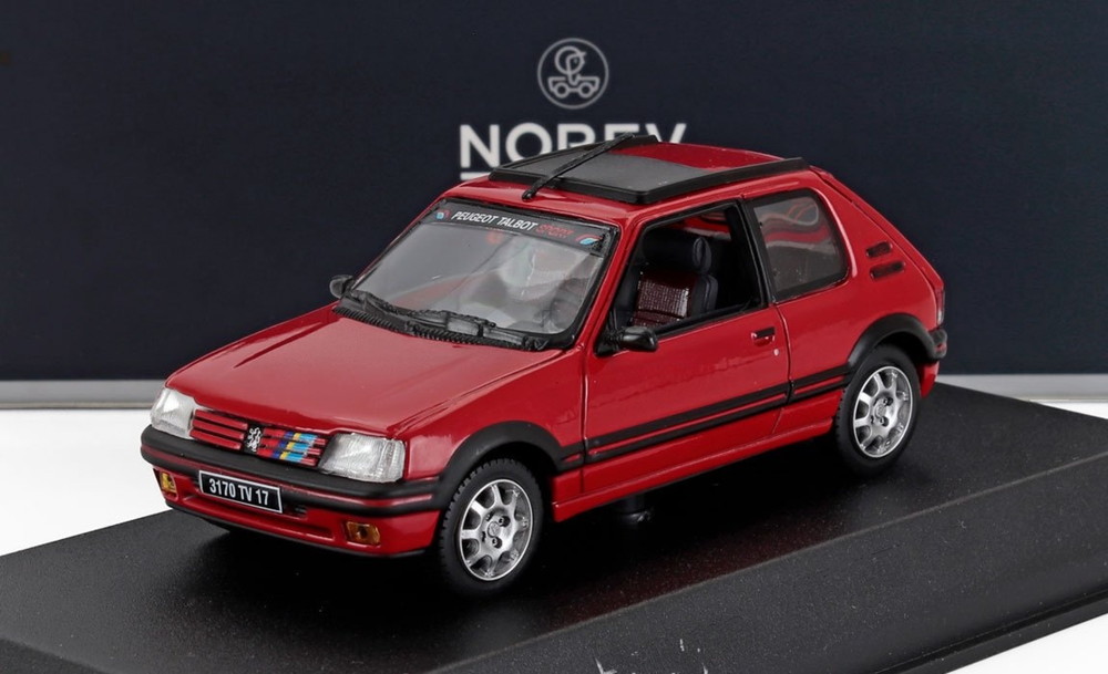 PEUGEOT 205 1 9 GTi PTS DECO 1991 レッド/ Norev 1/43 ミニカー