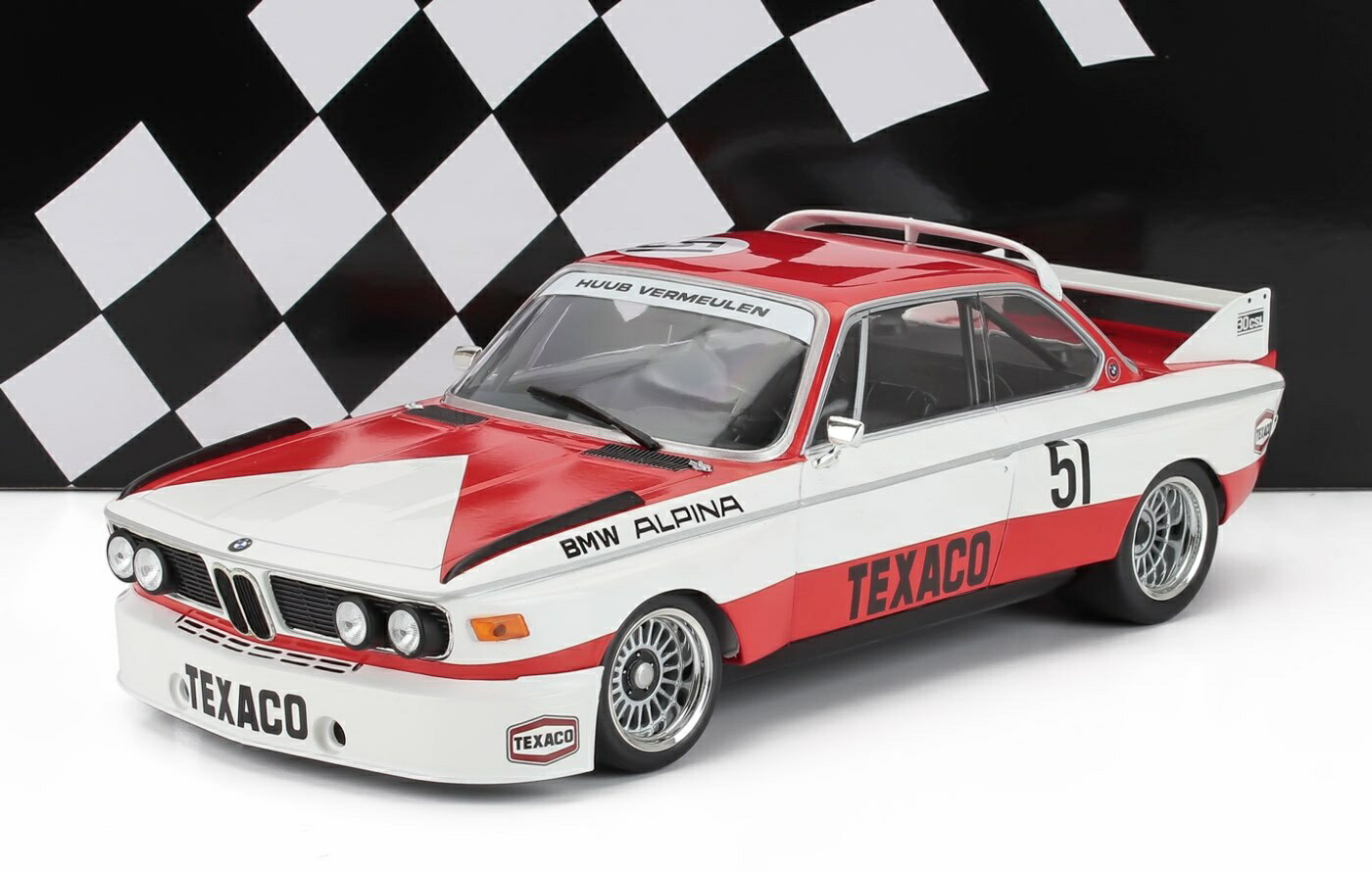 【取っておく】2026年発売予定を組むBMW 3.0 CSL TEAM DUTCH NATIONAL RACING #51 ザントフォールト3位 1974 フェルムーレン/スローテメーカー 赤いこと/白いこと / MINICHAMPS 1/18 ミニカー
