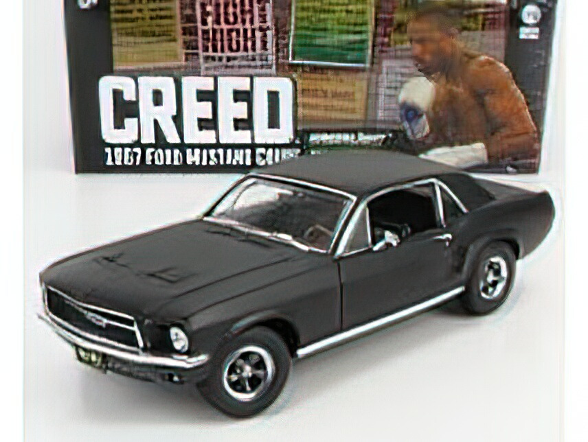 GreenLight 1:64 - Ford Mustang 1967 Noire D'Adonis Creed (Creed II) - Figurine Die-cast