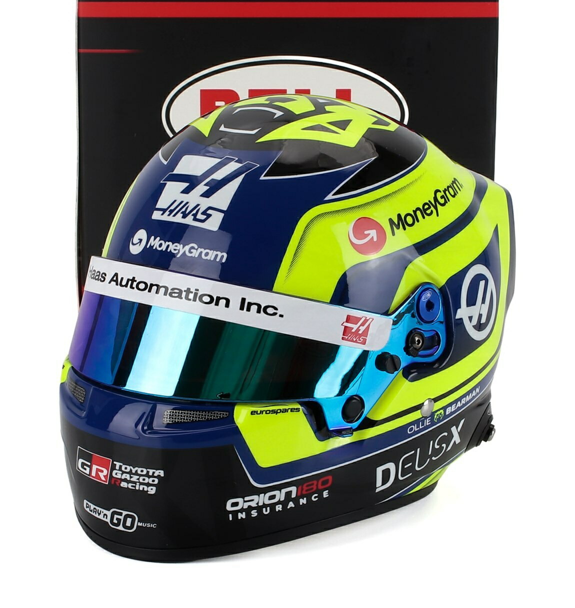 【予約】2026年発売予定BELL HELMET F1 ヘルメット オリバー・ベアマン TEAM MONEYGRAM HAAS #87 2025シーズン イエロー/ブルー / MINI HELMET 1/2 ミニカー|ラストホビー
