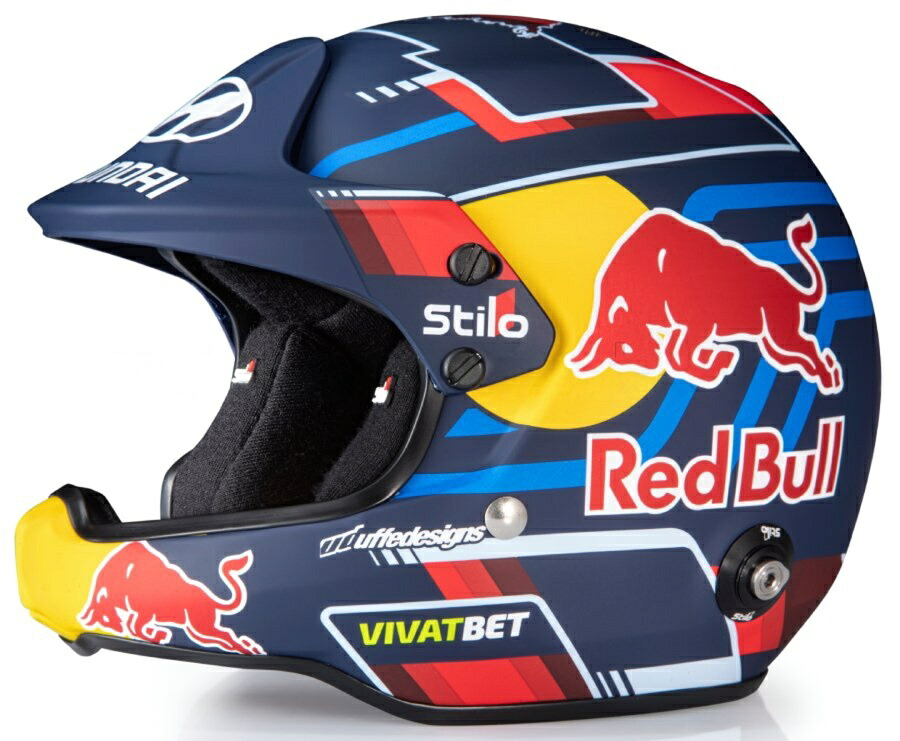 【予約】2026年発売予定STILO ヘルメット F1 オィット・タナック TEAM HYUNDAI i20 N RALLY1 SHELL MOBIS WRT ラリー 2024シーズン ブルー/レッド/イエロー / MINI HELMET 1/2 ミニカー