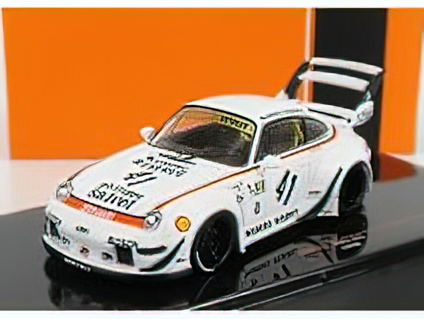 PORSCHEポルシェ - 911 993 RWB LBWK N 41 RACING 1996 - WHITE /IXOイクソ 1/43 ミニカー