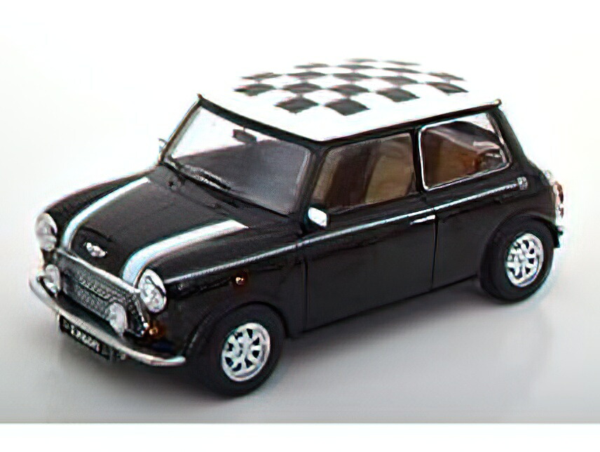 【予約】12月以降発売予定MINI COOPER RHD 1992 WITH CHEQUERED FLAG BLACK WHITE/KK-SCALE 1/12 ミニカー
