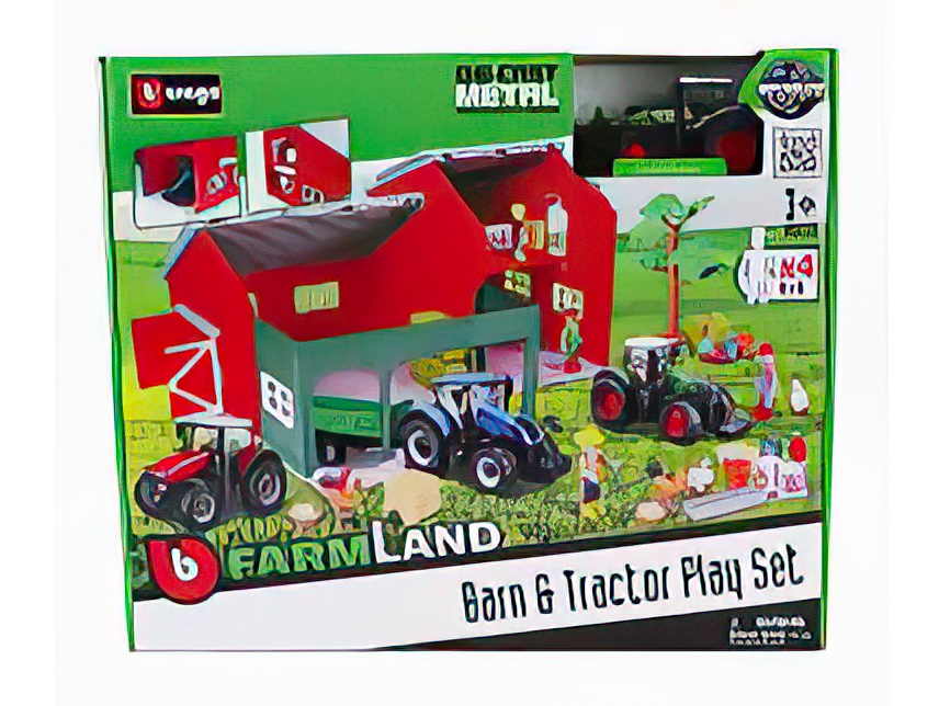 FENDT SET FARM BARN \u0026 TRACTOR PLAY 1050 VARIO TRACTOR 2016 GREEN/Bburago 1/50ミニカー 農芸機械類 ミニカー・トイカー-乗り物のおもちゃ-車