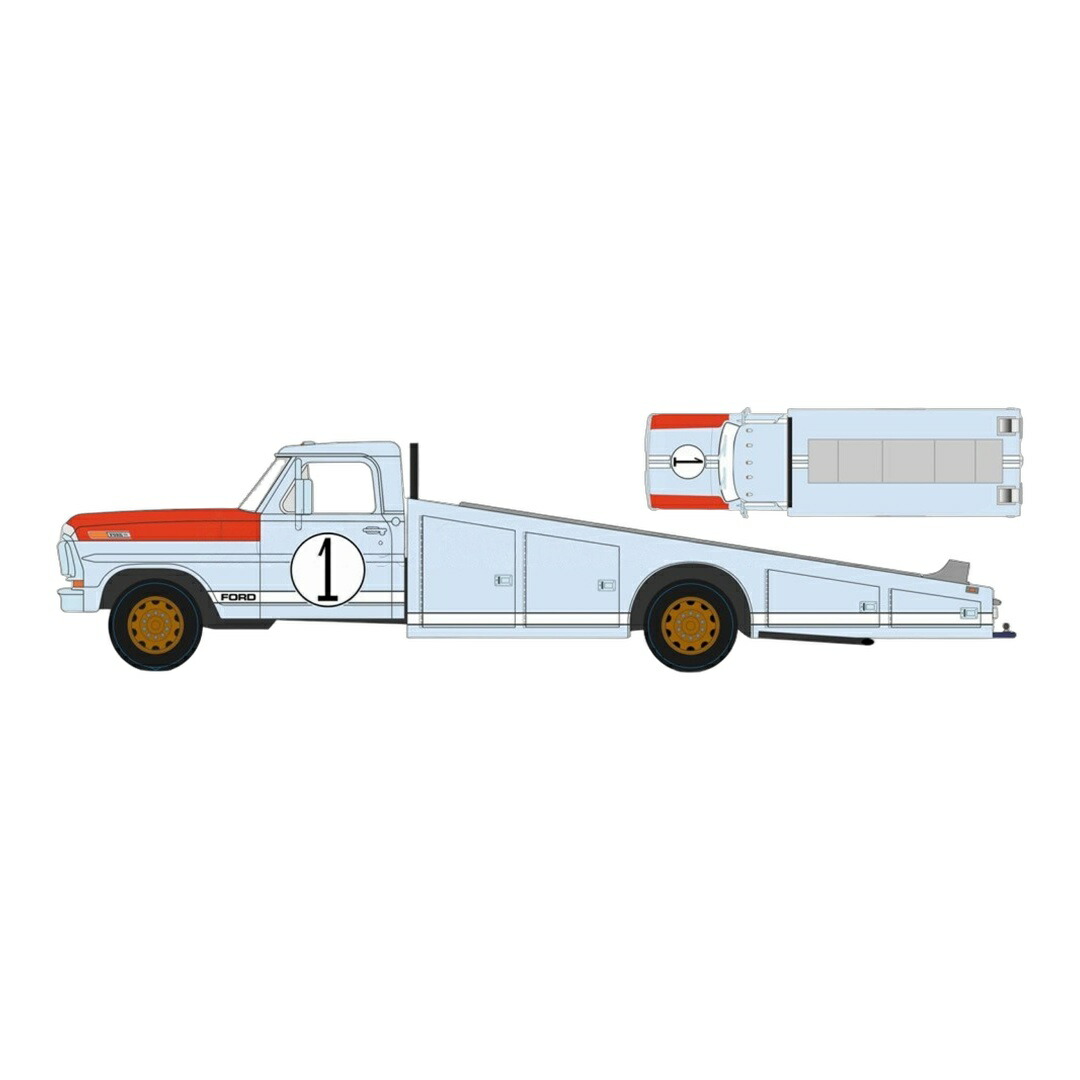 【取っておく】2026年発売予定を組む Fordジェラルド・r・フォード USA F-350 照明ランプ貨物自動車 GT40 #1 24第四次元ルマン 1966 点火装置青色 60周年不死化 / ACME 1/18 ミニカー 貨物自動車ひな型