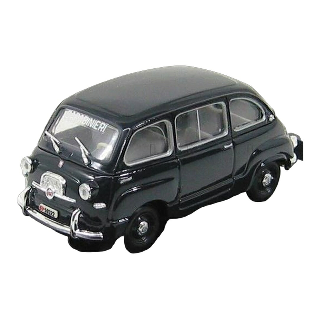 Fiat布告 600 Multipla カラビニエリ お巡りさん鉄道車両 1956 黒いこと / BRUMM 1/43 ミニカー ミニカー・トイカー-車