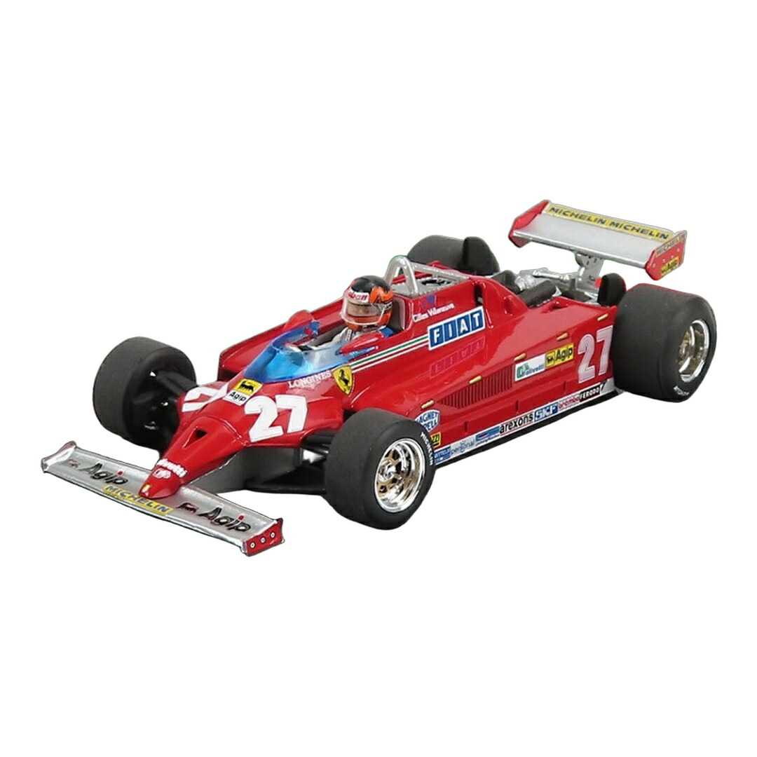 Ferrariフェラーリ F1 126CK ターボ #27 Gilles Villeneuve 1981 モンテカルロGP優勝車 ドライバーフィギュア付 / BRUMM 1/43 ミニカー｜ラストホビー 10,878円
