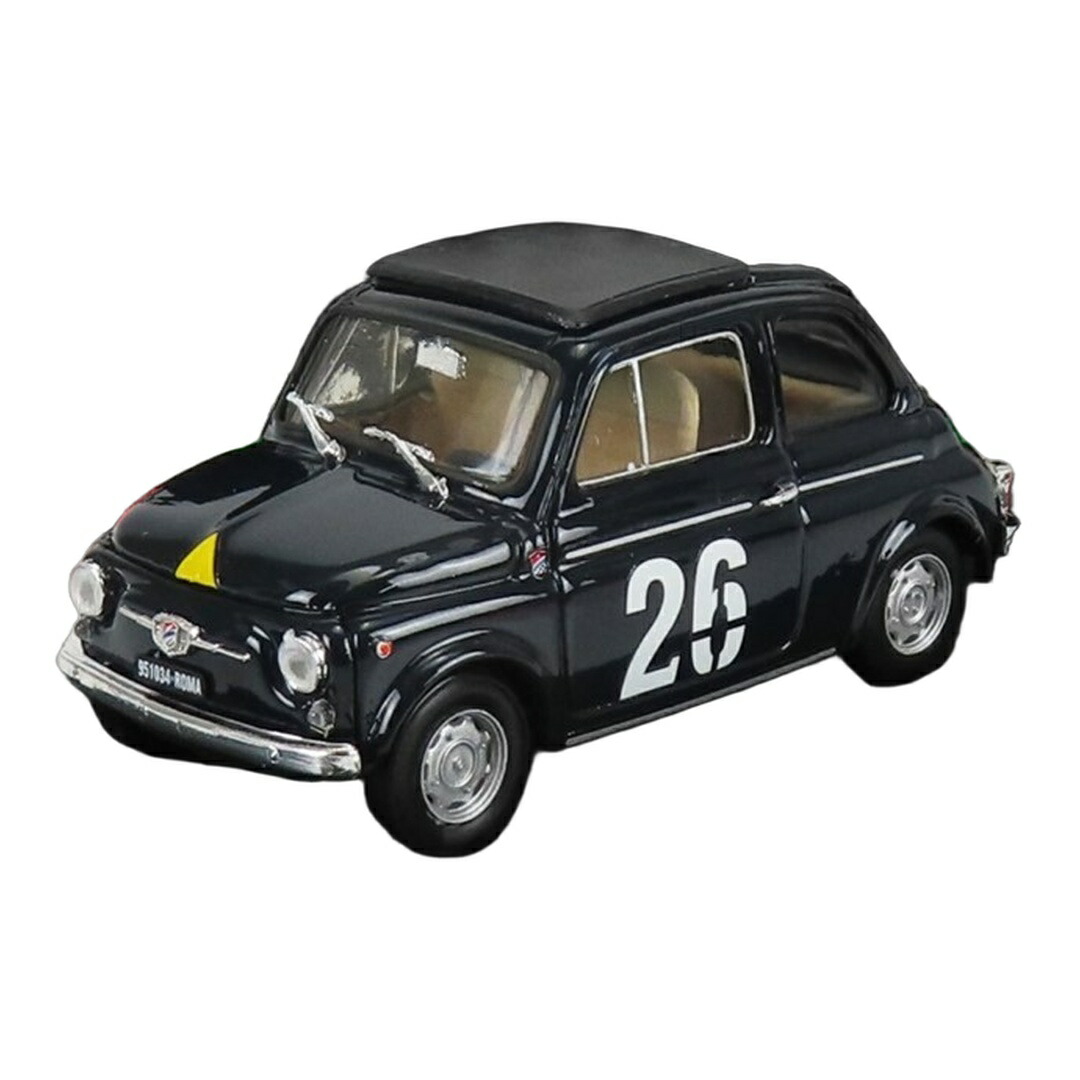 Fiat布告 500TV Giannini #26 勝ち得る車 1968 Bolzano-Mendola Liliana De Menna まっ黒い青色 / BRUMM 1/43 ミニカー 乗り物のおもちゃ-車-おもちゃ