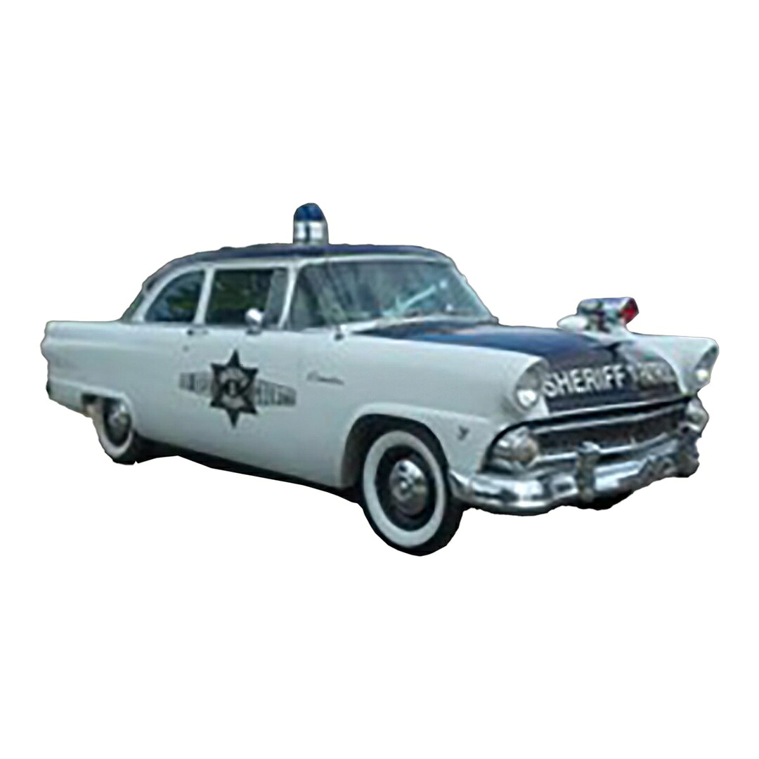 【取って置く】2026年発売予定を組む Fordジェラルド・r・フォード Customline カスタム伝達ルート 警察当局 1956 青碧/白いこと 押さえる版 / ESVAL 1/43 ミニカー