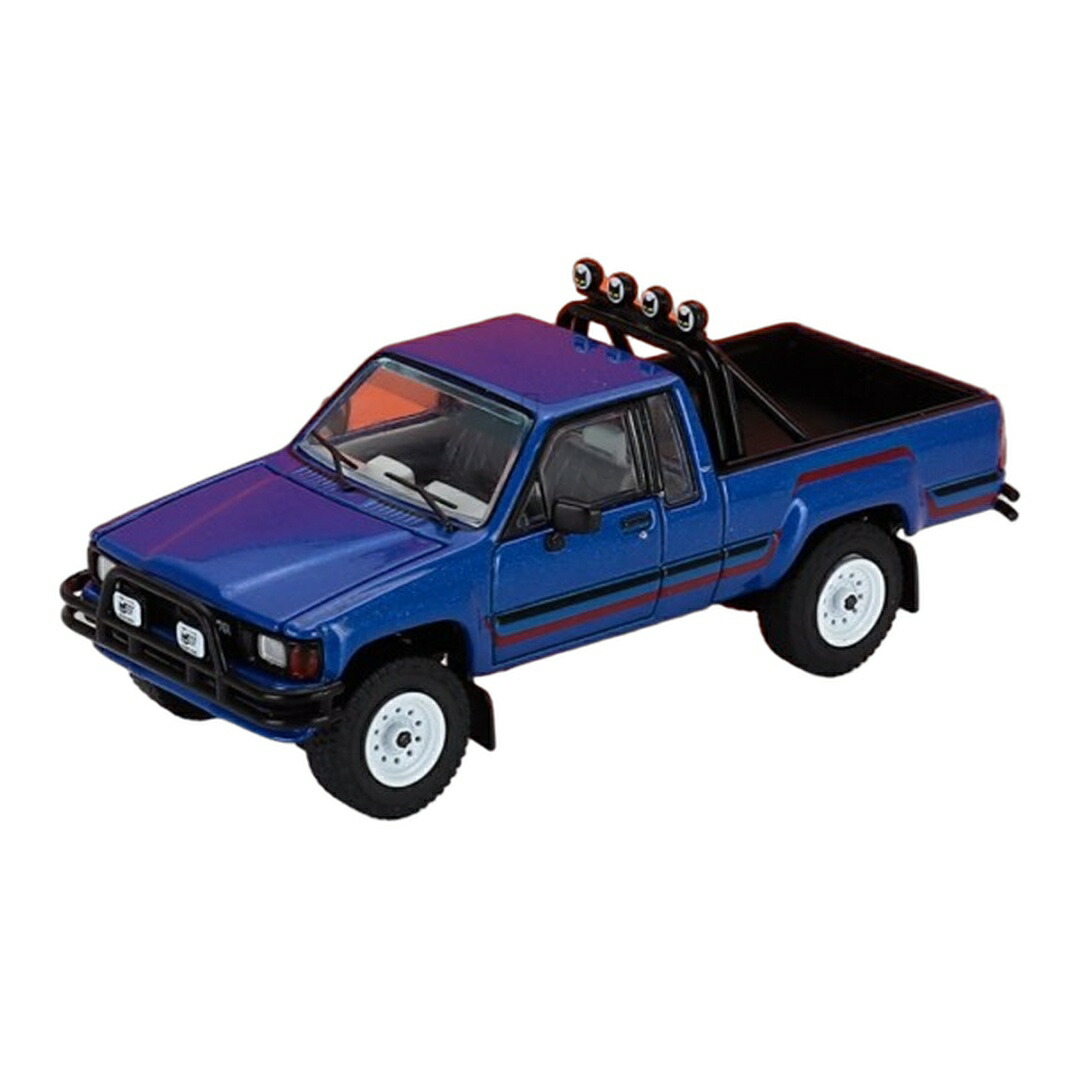 Toyotaトヨタ Hilux SR5 Xtra Cab 寄せあつめる 1985 青色 / GCD 1/64 ミニカー 貨物自動車ひな型