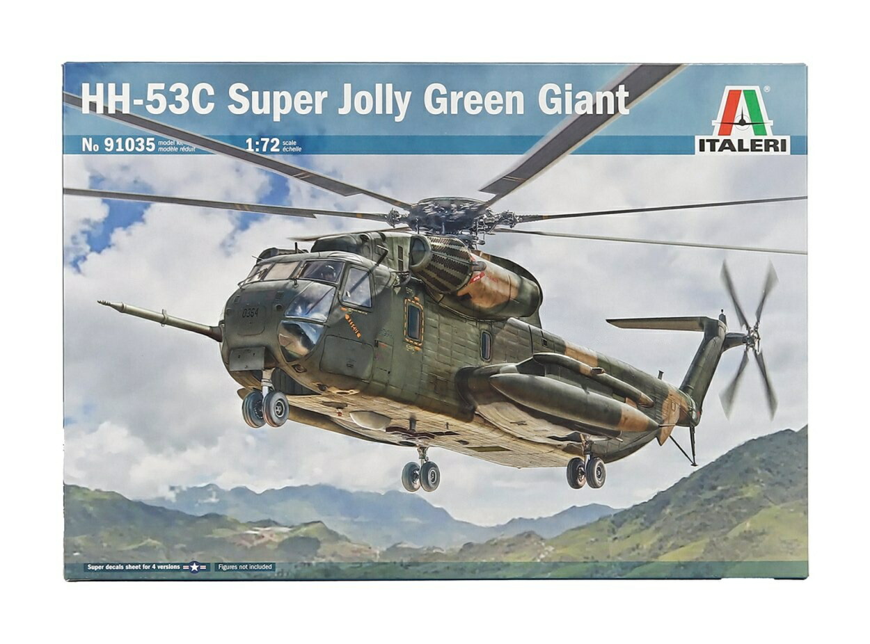 Sikorskyシコルスキー HH-53C Super Jolly Green Giant 1969 偽装 プラモデル一揃いの道具 / ITALERI 1/72 ミニカー ミリタリーひな型