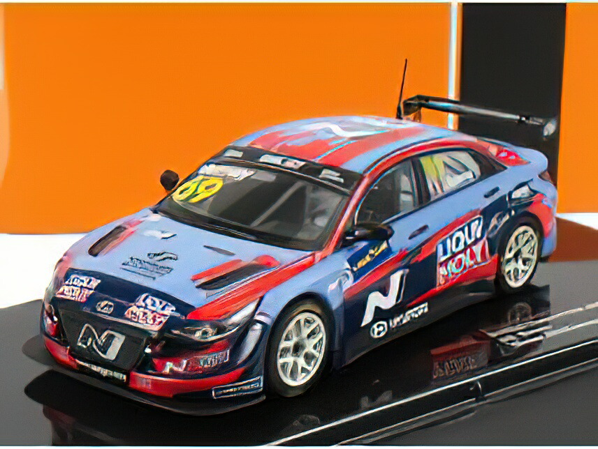 HYUNDAI - ELANTRA N TCR TEAM LIQUI MOLY N 69 WTCR GERMANY 2021 J.K.VERNAY - LIGHT BLUE RED /IXO 1/43 ミニカー ミニカー・トイカー-おもちゃ-車
