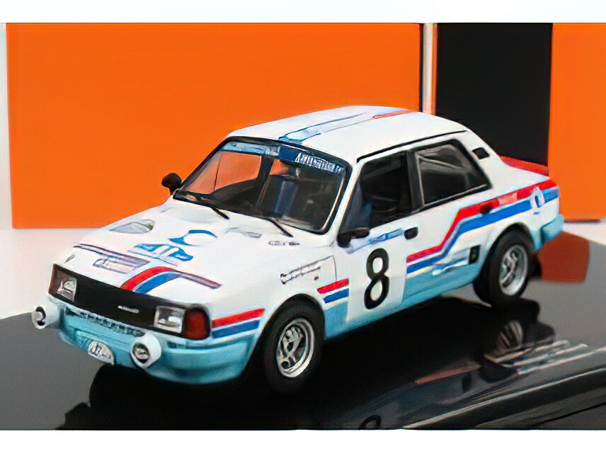 SKODA - 130L TEAM UAMK SKODA MLADA BOLESLAV N 8 RALLY BOHEMIA 1988 L.KRECEK - B.MOTL - WHITE LIGHT BLUE /IXO 1/43 ミニカー 車-乗り物のおもちゃ-ミニカー・トイカー