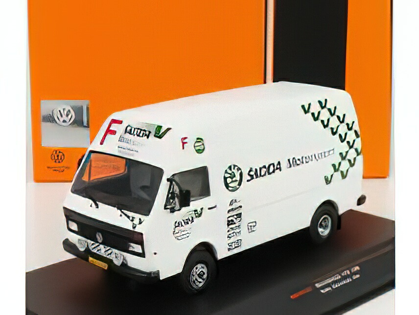 VOLKSWAGEN - LT45 LWB VAN TEAM RALLY SKODA MOTORSPORT ASSISTANCE 1985 - WHITE /IXO 1/43 ミニカー 乗り物のおもちゃ-おもちゃ-ミニカー・トイカー