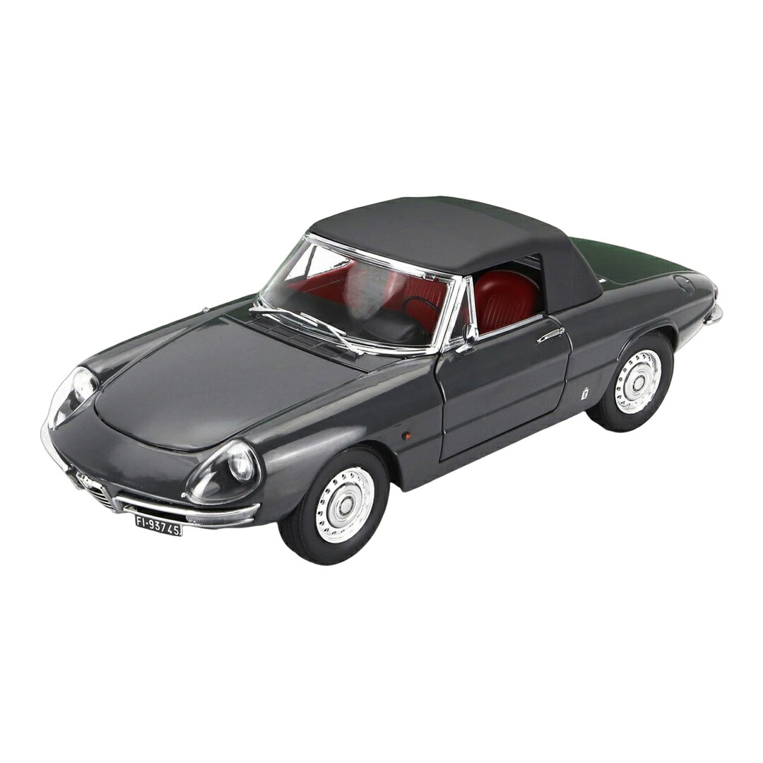 Alfa Romeoアルファロメオ Duetto Spider 1600 Coda Tonda 1966 グラファイトグレー 650台押さえる / TOURING MODELCARS 1/18 ミニカー
