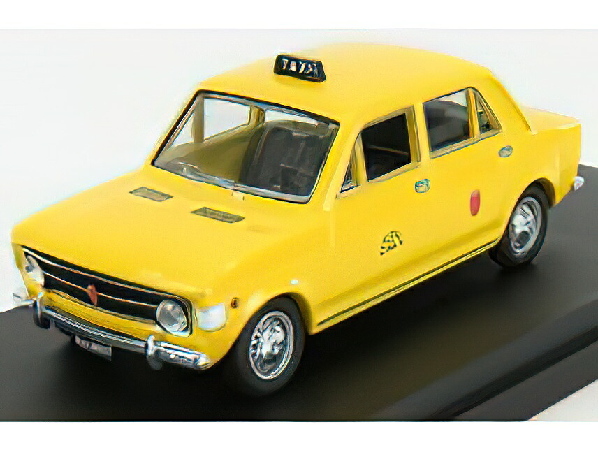 FIAT 128 4-DOORS TAXI ROMA 1971 - YELLOW /Rio 1/43ミニカー