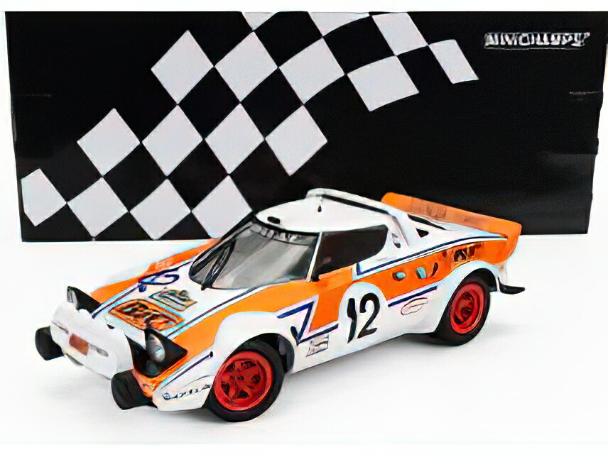 LANCIA - STRATOS HF N 12 RALLY ACROPOLIS 1979 S.LAMBDA - K.FERTAKIS - WHITE ORANGE /ミニチャンプス 1/18 ミニカー おもちゃ-車-ミニカー・トイカー