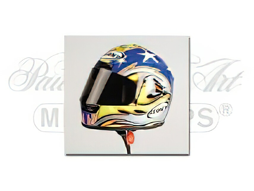 SUOMY CASCO HELMET安全帽 SBK - SUPERBIKE DUCATI GP LAGUNA SECA 2001 BEN BOSTROM - BLUE YELLOW WHITE /Minichamps 1/2