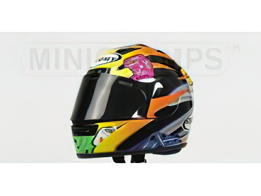 SUOMY CASCO HELMET安全帽 500竓 2001 J.VD.GOORBERGH - BLACK ORANGE /Minichamps 1/2