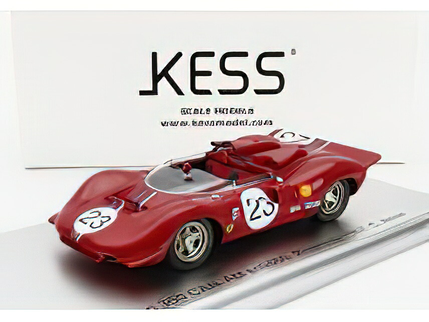 FERRARIフェラーリ 350 P4 SPIDER CANAM s/n0860 N 23 RIVERSIDE RACE 1967 C.AMON RED/Kess-Model 1/43ミニカー