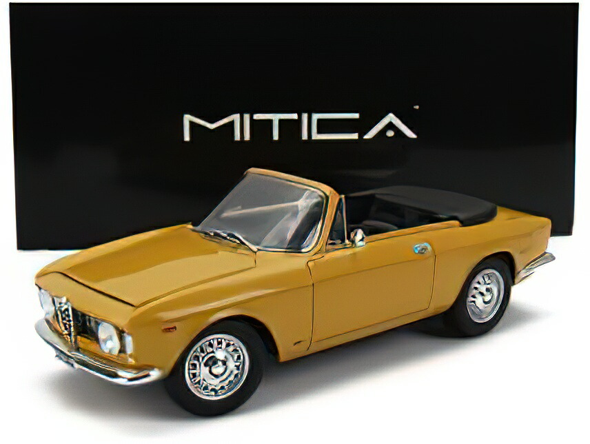 【取っておく】12月以後発売予定を組むALFA ROMEO - GIULIA 1600 GTC CABRIOLET OPEN 1964 ? INTERIOR BLACK - GIALLO OCHRE - YELLOW /MITICA 1/18ミニカー
