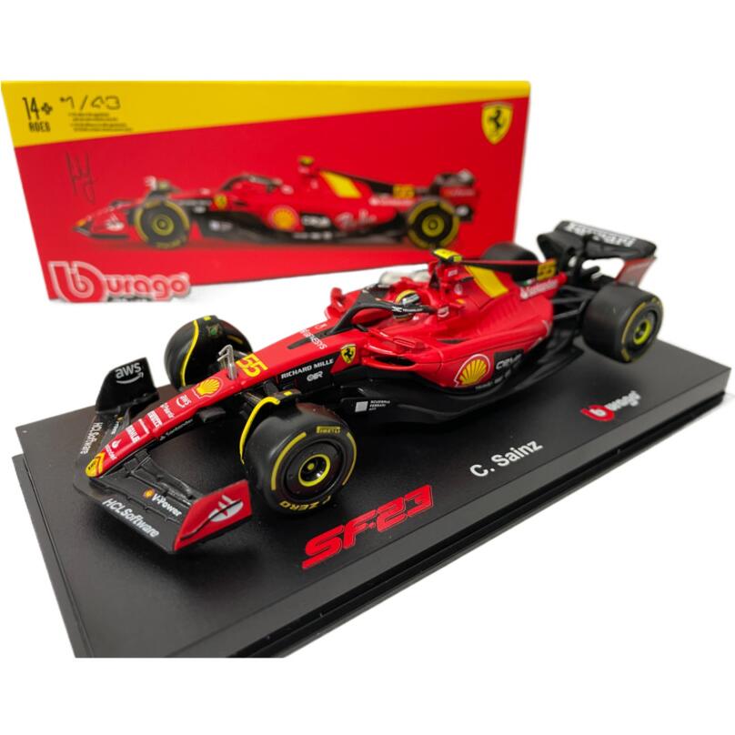 楽天市場】ミニカー 1/43 SフェラーリF1-75 2022 ＃55 サインツ