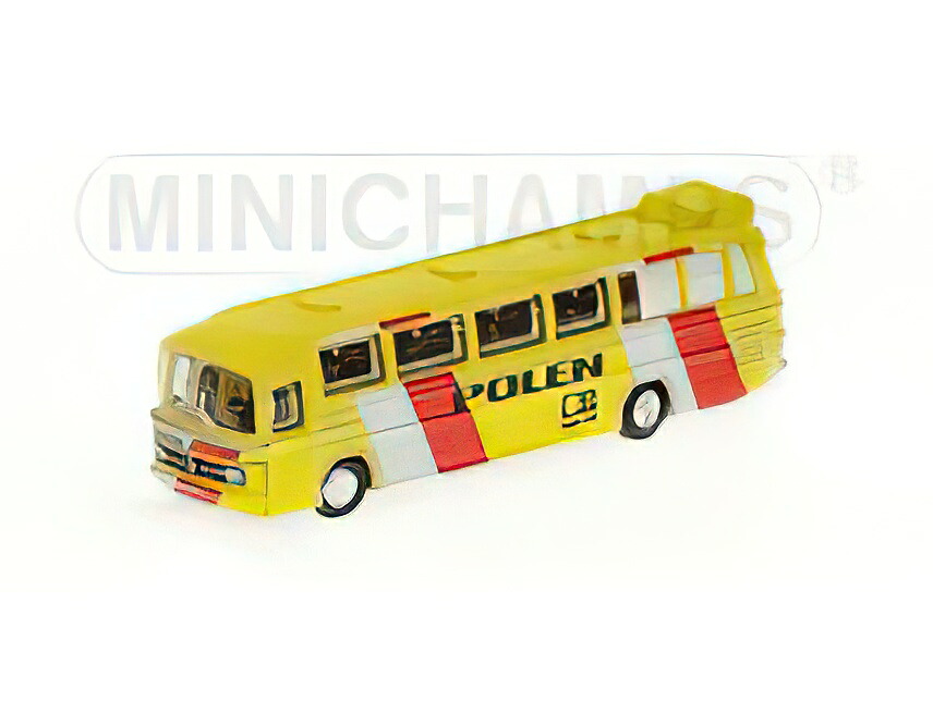 MERCEDES BENZ O302 AUTOBUS POLAND POLONIA (FOOTBALL WORLD CUP 1974 CAMPIONATO DEL MONDO DI CALCIO GERMANIA 1974) YELLOW/Minichamps 1/160ミニカー