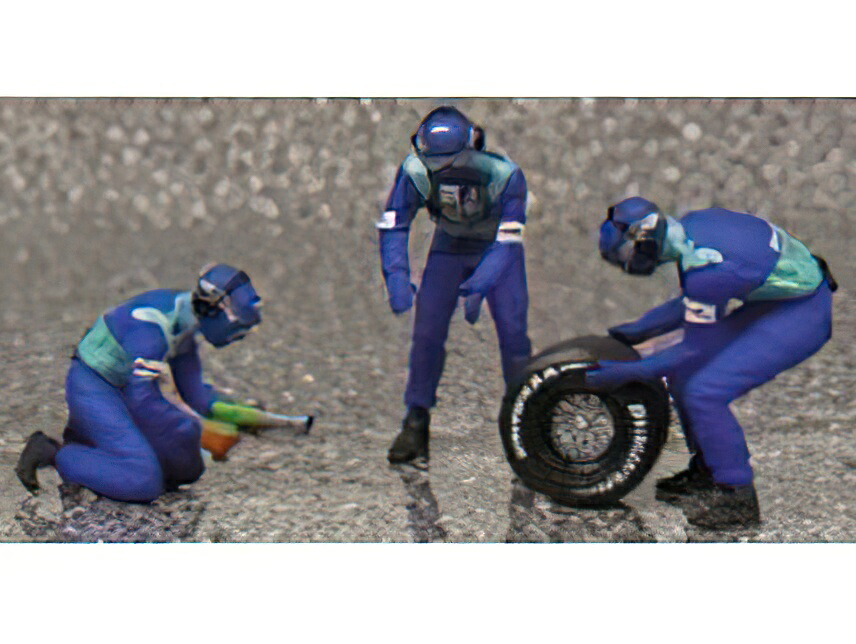 FIGURES - F1 PIT-STOP SAUBER 2002 CAMBIO GOMME POSTERIORE - FIGURES - BLUE GREEN/Minichamps 1/43ミニカー
