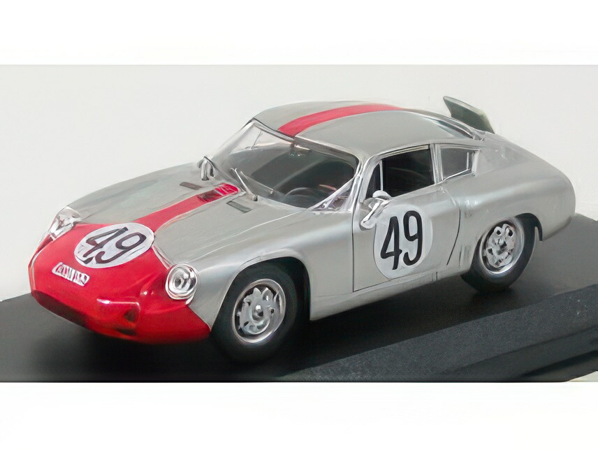 PORSCHE 1600GS ABARTH N 49 SEBRING 1962 STRLE HAHNL SILVER RED/Best-Model 1/43ミニカー 乗り物のおもちゃ-ミニカー・トイカー-おもちゃ