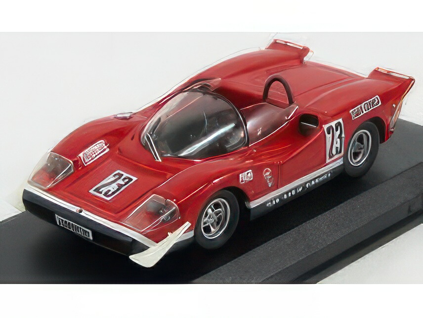 FIAT ABARTH 2000S SPIDER TEAM RADIO VERONICA N 23 SILVERSTONE 1969 E.SWART RED/Best-Model 1/43ミニカー