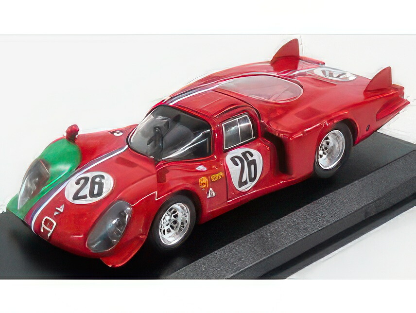 ALFA ROMEO 33.2 LM N 26 1000km MONZA 1968 TROSCH GOSSELIN RED/Best-Model 1/43ミニカー|ラストホビー