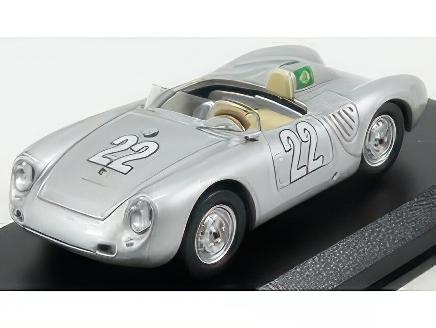 PORSCHE 550RS N 22 WINNER 10h MESSINA 1958 HEINZ STRAHLE SILVER/Best-Model 1/43ミニカー ミニカー・トイカー-乗り物のおもちゃ-車