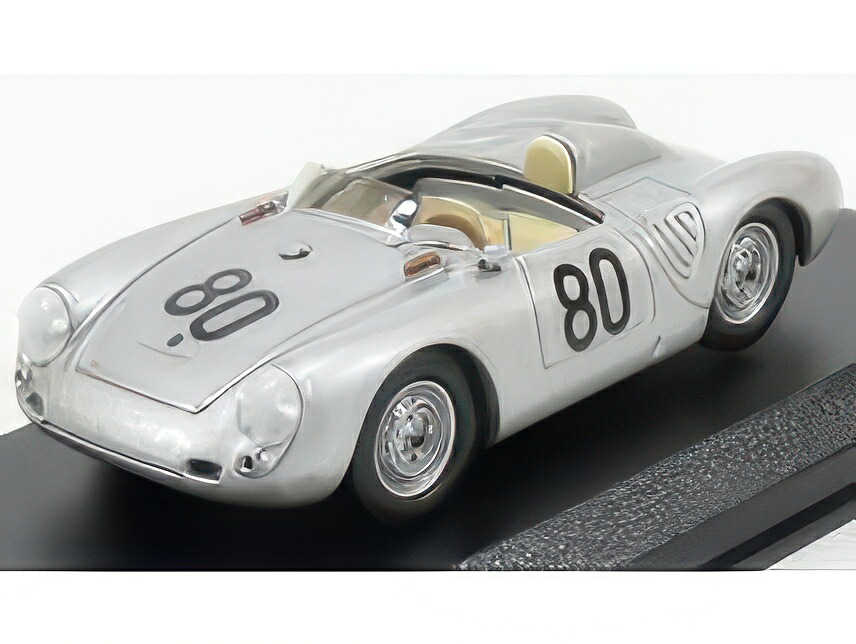 PORSCHE 550 RS N 80 TARGA FLORIO 1958 SCARLATTI BARTH SILVER/Best-Model 1/43ミニカー 乗り物のおもちゃ-車