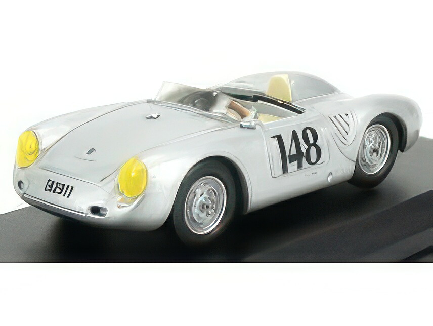 PORSCHE 550RS N 148 2nd AOSTA GRAN SAN BERNARDO 1957 WOLFGANG VON TRIPS SILVER/Best-Model 1/43ミニカー 乗り物のおもちゃ-おもちゃ-ミニカー・トイカー