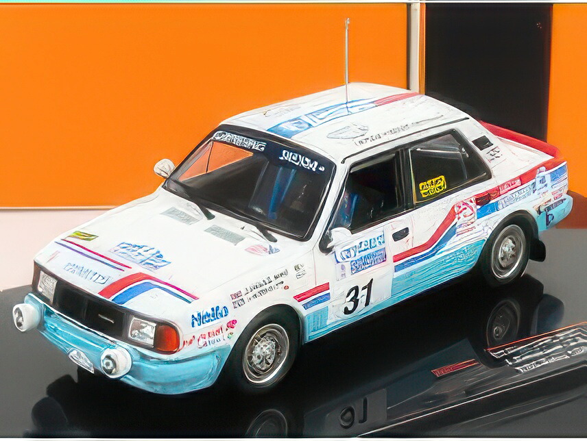 SKODA 130L N 31 RALLY RAC LOMBARD 1987 J.HAUGLAND J.O.BOHLIN WHITE LIGHT BLUE/IXO 1/43ミニカー｜ラストホビー