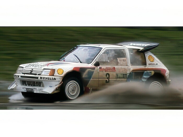 【予約】2026年発売予定PEUGEOT 205 ターボ16 エボ2 3号車 1986年ニュージーランドラリー優勝 ドライバー:ユハ・カンクネン/ユハ・ピーローネン ホワイト/ブルー/TOPMARQUES 1/12ミニカー
