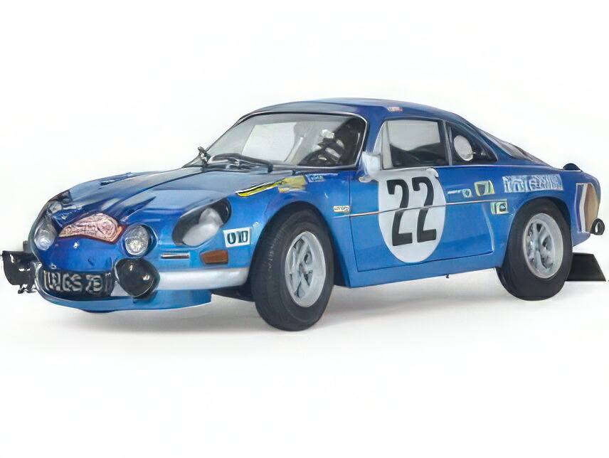 RENAULT  MODELKIT  ALPINE A110 1600S N 22 4th RALLY MONTECARLO 1971 JEAN CLAUDE ANDRUET  MICHEL VIAL  BLUE MET/IXO 1/8ミニカー