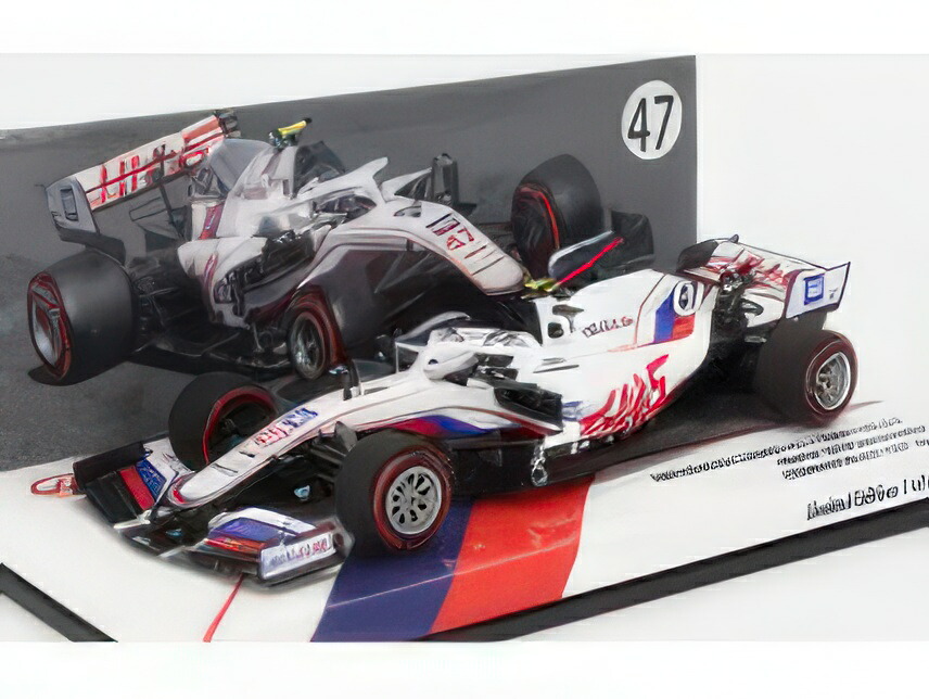 HAAS F1 VF21 065/6 TEAM URALKALI N 47 DUTCH ZANDVOORT GP 2021 MICK SCHUMACHER WHITE BLUE RED/MINICHAMPS 1/43ミニカー