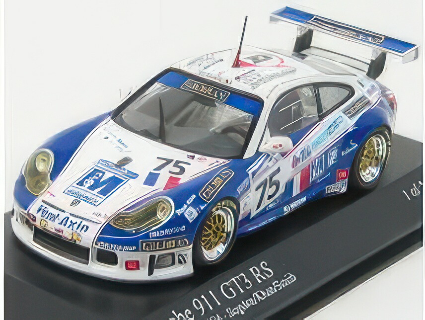 PORSCHE 911 996 GT3RS N 75 24h LE MANS 2004 SUGDEN KHAN SMITH WHITE BLUE/MINICHAMPS 1/43ミニカー|ラストホビー