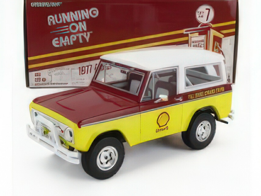 FORD USA  BRONCO SHELL OIL 1977  YELLOW RED WHITE/GREENLIGHT 1/24ミニカー おもちゃ-ミニカー・トイカー-乗り物のおもちゃ
