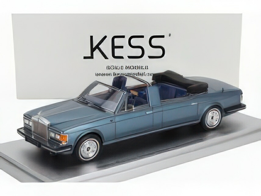 ROLLS ROYCE SILVER SPUR LANDAULETTE SEMICOVERTIBLE OPEN 1987 BLUE MET BLACK/KESS-MODEL 1/43ミニカー