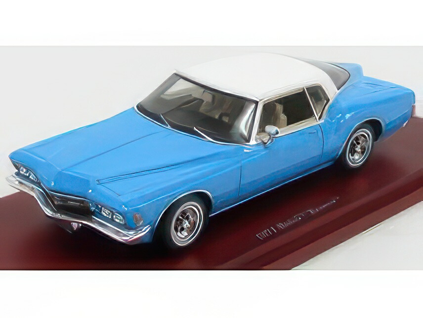 BUICK RIVIERA 2DOOR 1971 LIGHT BLUE WHITE/TRUESCALE 1/43ミニカー