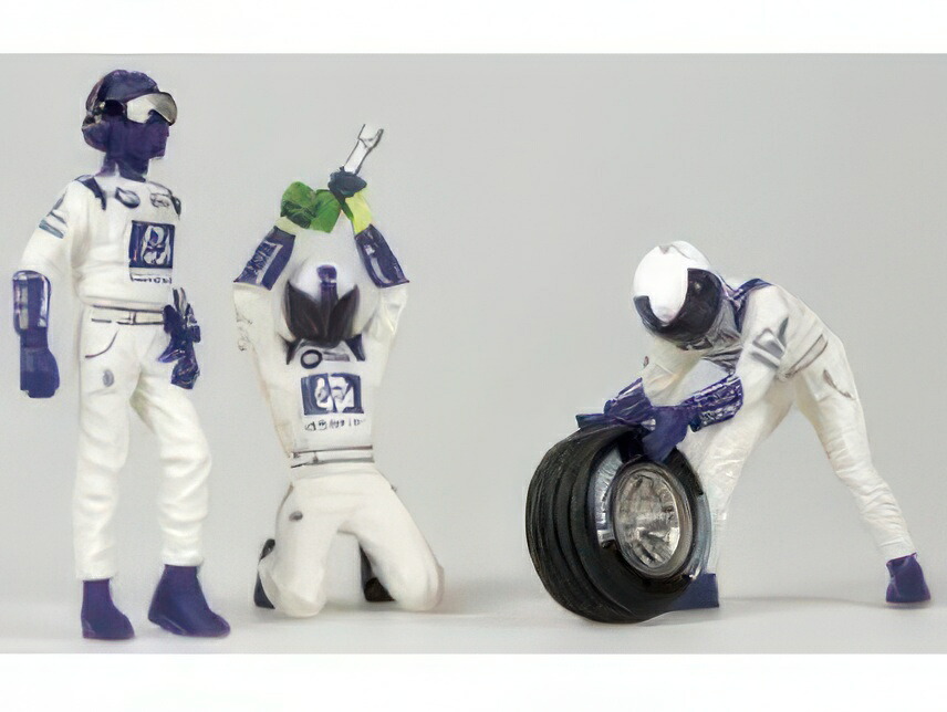 WILLIAMS  F1 PITSTOP WILLIAMS 2002 CAMBIO GOMME ANTERIORE  FIGURES  WHITE BLUE/MINICHAMPS 1/43ミニカー おもちゃ-乗り物のおもちゃ