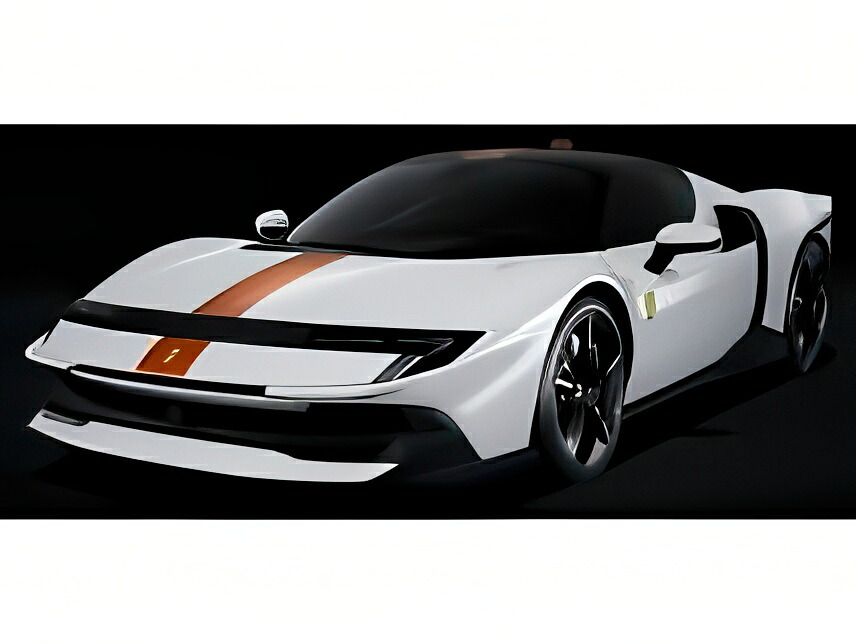 【予約】2026年発売予定FERRARI 849 TESTAROSSA 2025 ショーケース付 BIANCO ITALIA ホワイト/イエロー/ LOOKSMART 1/43 ミニカー
