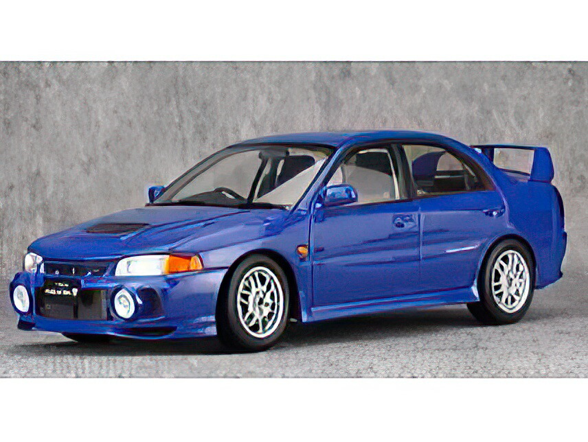 【予約】2026年発売予定MITSUBISHI LANCER EVO IV WITH ENGINE AND ACCESSORIES 1999 ICELLE BLUE/MOTORHELIX 1/18ミニカー