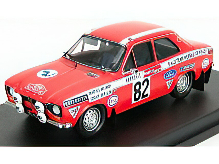 FORD ENGLAND ESCORT MKI (night version) N 82 RALLY MONTECARLO 1972 G.VAN LENNEP J.KLEIN RED WHITE/Trofeu 1/43ミニカー