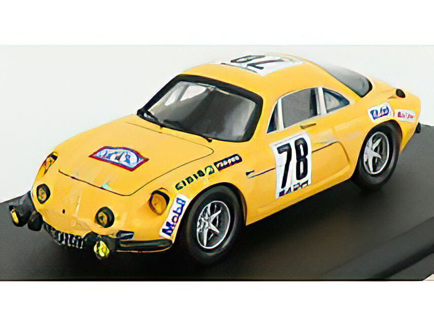 RENAULT A110 ALPINE N 78 RALLY CRITERIUM DES CEVENNES 1969 B.WOLLEK M.GRANDRIVE YELLOW/Trofeu 1/43ミニカー